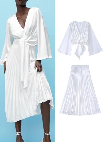 dress tfmln 2pcs summer folds women blouses skirt sets 2022 vneck bow long sleeve +solid aline skirt girl causal fashion outfits, White
dress tfmln 2pcs summer folds women blouses skirt sets 2022 vneck bow long sleeve +solid aline skirt girl causal fashion outfits, White