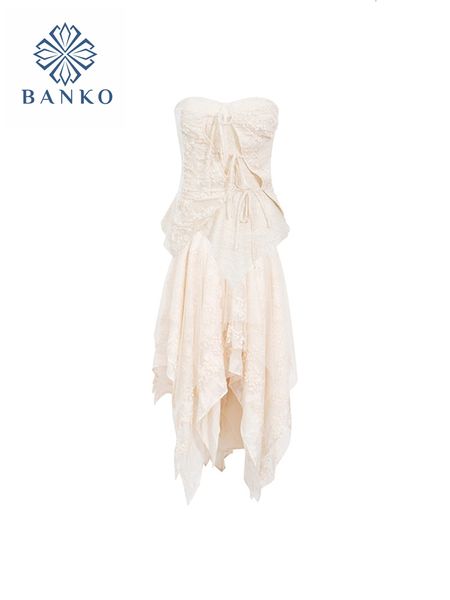 casual dresses 2023 summer women lace jacquard design strapless outfits vestidos irregular clipping frocks party prom dress chest wrapping 2, Black;gray
casual dresses 2023 summer women lace jacquard design strapless outfits vestidos irregular clipping frocks party prom dress chest wrapping 2, Black;gray