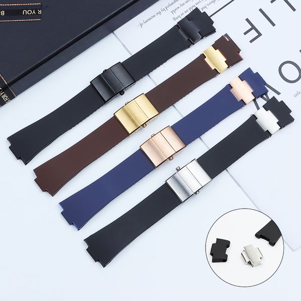 watch bands 2512mm black brown blue waterproof silicone rubber watchband wrist band belt for trap tool folding buckle 230426
watch bands 2512mm black brown blue waterproof silicone rubber watchband wrist band belt for trap tool folding buckle 230426