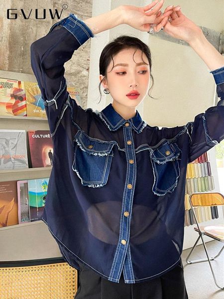 shirts gvuw patchwork denim shirt women's lapel single braested long sleeve casual blouse 2022 summer new fashion female tide 20a967, White
shirts gvuw patchwork denim shirt women's lapel single braested long sleeve casual blouse 2022 summer new fashion female tide 20a967, White