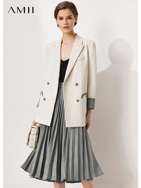 pants amii minimalism skirt blazer suit women coats and jackets high waist pleated skirt office lady female 12140833, White
pants amii minimalism skirt blazer suit women coats and jackets high waist pleated skirt office lady female 12140833, White