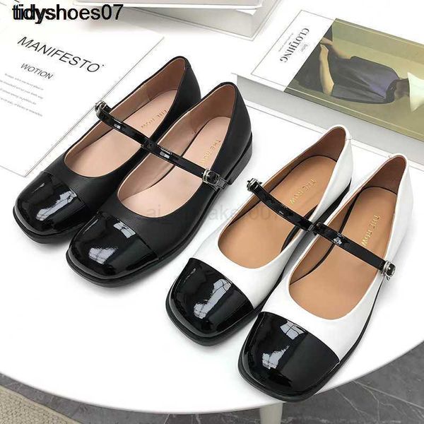 sheepskin mary collegiate jane shoes with thick heel straight buckle square the row high heel shoes elegant and simple, Black
sheepskin mary collegiate jane shoes with thick heel straight buckle square the row high heel shoes elegant and simple, Black