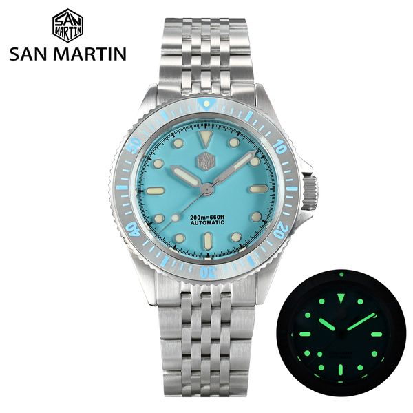 wristwatches san martin 38mm dive watch miyota 8215 original design bracelet fashion sport style automatic mechanical watches sapphire 20bar, Slivery;brown
wristwatches san martin 38mm dive watch miyota 8215 original design bracelet fashion sport style automatic mechanical watches sapphire 20bar, Slivery;brown