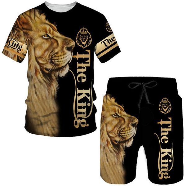 men's tracksuits cool the lion king 3d printed men's tees/suit fashion short sleeve t-shirt shorts summer two piece set hip hop co, Gray
men's tracksuits cool the lion king 3d printed men's tees/suit fashion short sleeve t-shirt shorts summer two piece set hip hop co, Gray