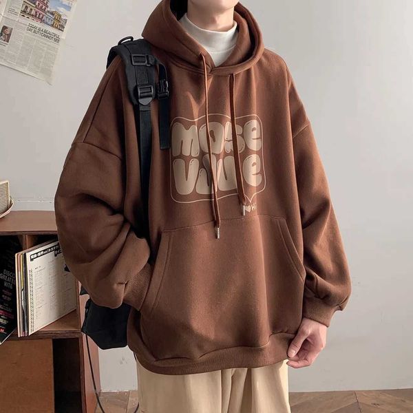 coat thickened plushed casual loose oversize american new trend sweater hooded men's cotton fabric, Black
coat thickened plushed casual loose oversize american new trend sweater hooded men's cotton fabric, Black