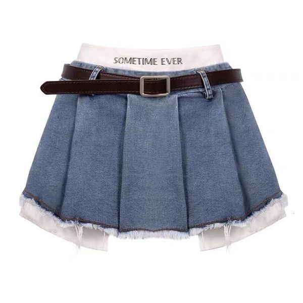 skirts gothic y2k denim skirt women's summer high waist irregular fake two jk pleated skirt korean fashion a-line mini skirt 230427, Black
skirts gothic y2k denim skirt women's summer high waist irregular fake two jk pleated skirt korean fashion a-line mini skirt 230427, Black