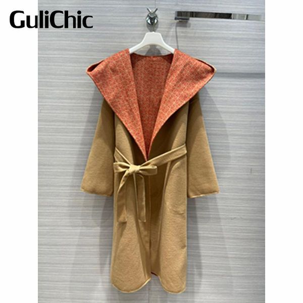 fur 7.27 gulichic women luxury fashion letter jacquard contrast color hooded midi wool coat with belt, Black
fur 7.27 gulichic women luxury fashion letter jacquard contrast color hooded midi wool coat with belt, Black