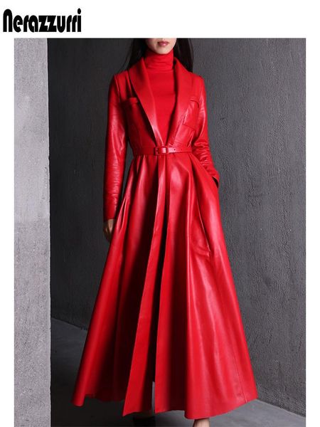 jackets nerazzurri red black maxi pu leather trench coat for women extra long skirted elegant overcoat fashion 5xl 6xl 7xl, Black;brown
jackets nerazzurri red black maxi pu leather trench coat for women extra long skirted elegant overcoat fashion 5xl 6xl 7xl, Black;brown