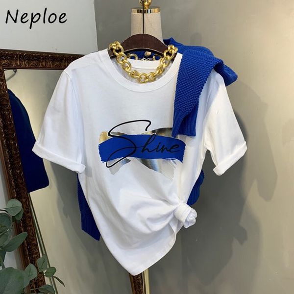 women's t-shirt neploe korean loose letter printing femme summer o-neck short sleeve t-shirt e-girls 2000s y2k fairycore streetwear tee, White
women's t-shirt neploe korean loose letter printing femme summer o-neck short sleeve t-shirt e-girls 2000s y2k fairycore streetwear tee, White