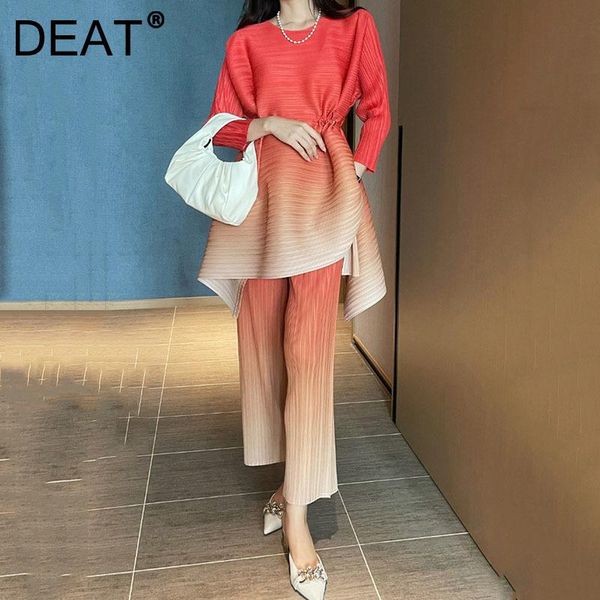 pants deat woman pleated suit gradient drawstring waist full sleeve t shirt + elastic waist pants casual style 2022 new autumn 15ab026, White
pants deat woman pleated suit gradient drawstring waist full sleeve t shirt + elastic waist pants casual style 2022 new autumn 15ab026, White