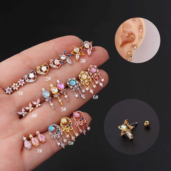 new color korean ear bone nail inlaid with colorful cz zircon screw back ball fine needle ear nail stainless steel piercing earrings studs r, Silver
new color korean ear bone nail inlaid with colorful cz zircon screw back ball fine needle ear nail stainless steel piercing earrings studs r, Silver
