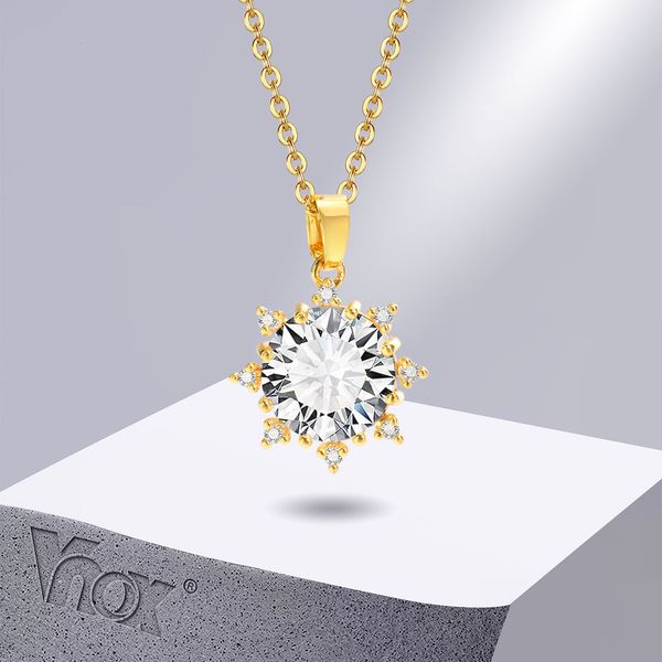 pendant necklaces vnox delicate bling cubic zirconia stone flower necklaces for women party jewelry gold color metal neck collar gift to her, Silver
pendant necklaces vnox delicate bling cubic zirconia stone flower necklaces for women party jewelry gold color metal neck collar gift to her, Silver