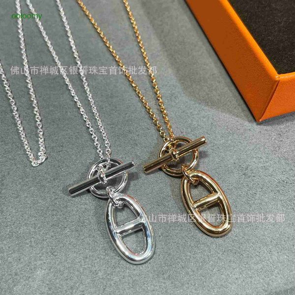 hemres designer necklace the same cnc precision carved high-quality plain silver pig nose necklace with internet celebrity 925 fashion class, Black
hemres designer necklace the same cnc precision carved high-quality plain silver pig nose necklace with internet celebrity 925 fashion class, Black