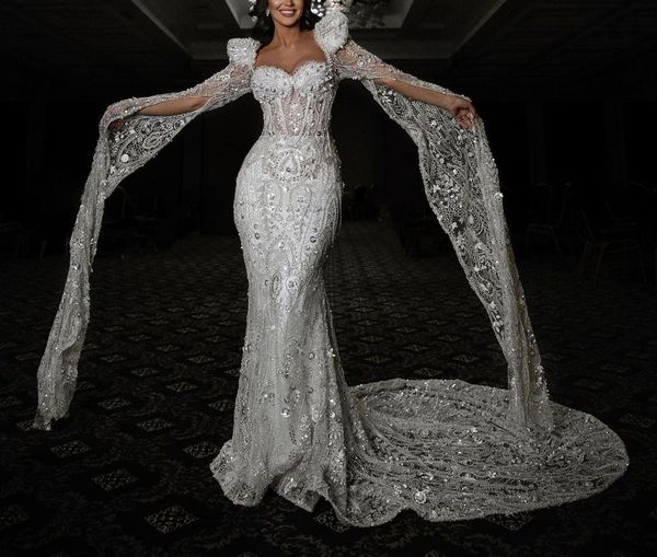 luxury mermaid evening dresses long sleeves v neck capes appliques sequins floor length hollow diamonds pearls prom dress formal gown plus s, Black;red
luxury mermaid evening dresses long sleeves v neck capes appliques sequins floor length hollow diamonds pearls prom dress formal gown plus s, Black;red