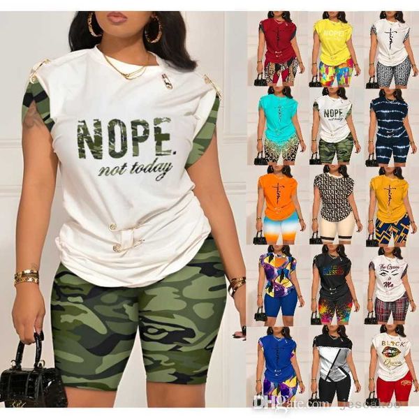 2023 designer women tracksuits plus size clothing summer two piece set digital print short sleeve and shorts 2 piece outfits, Gray
2023 designer women tracksuits plus size clothing summer two piece set digital print short sleeve and shorts 2 piece outfits, Gray