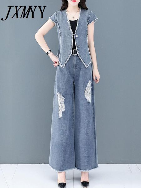 pants jxmyy denim suit summer 2022 summer new women's summer fashion temperament aagereducing wideleg pants twopiece tide, White
pants jxmyy denim suit summer 2022 summer new women's summer fashion temperament aagereducing wideleg pants twopiece tide, White