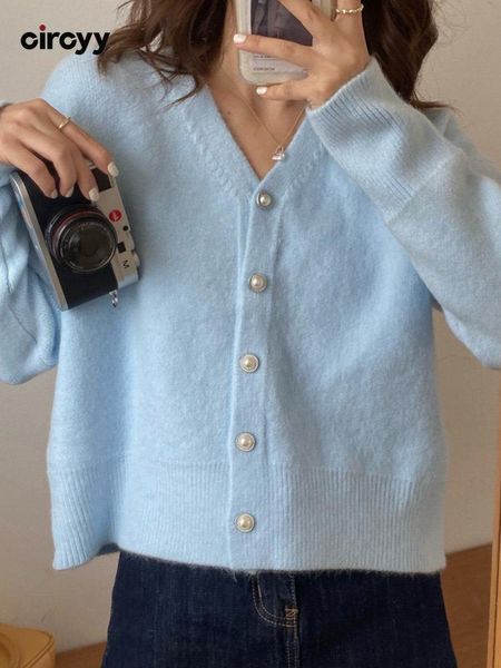 sweaters circyy cardigan women sweater blue korean fashion autumn winter coat vneck thick knitted clothes solid sweet casual new 2022, White;black
sweaters circyy cardigan women sweater blue korean fashion autumn winter coat vneck thick knitted clothes solid sweet casual new 2022, White;black