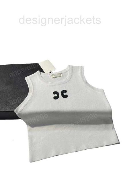 women's knits & tees designer 2023 women clothing luxury fashion leather label letter minimalist casual knit vest vt08, White
women's knits & tees designer 2023 women clothing luxury fashion leather label letter minimalist casual knit vest vt08, White