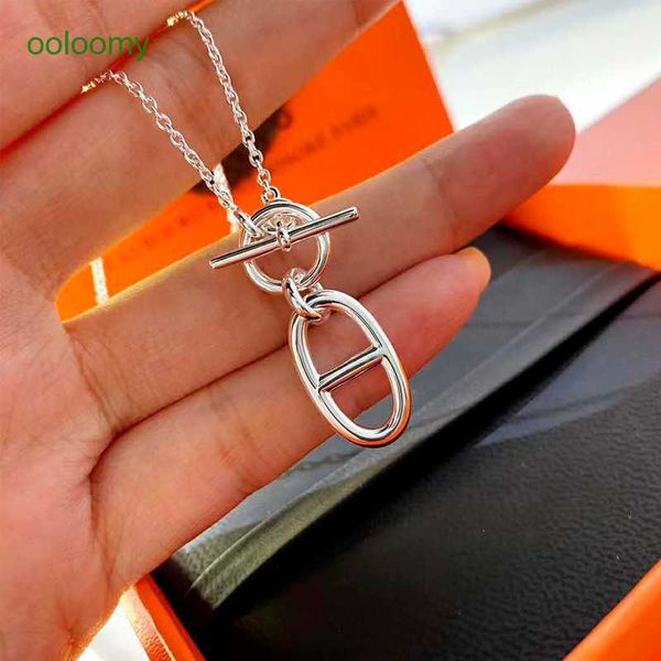 hemrres designer necklace plain silver pig nose necklace ot circle buckle bag thick version temperament neckchain network red solid couple s, Black
hemrres designer necklace plain silver pig nose necklace ot circle buckle bag thick version temperament neckchain network red solid couple s, Black