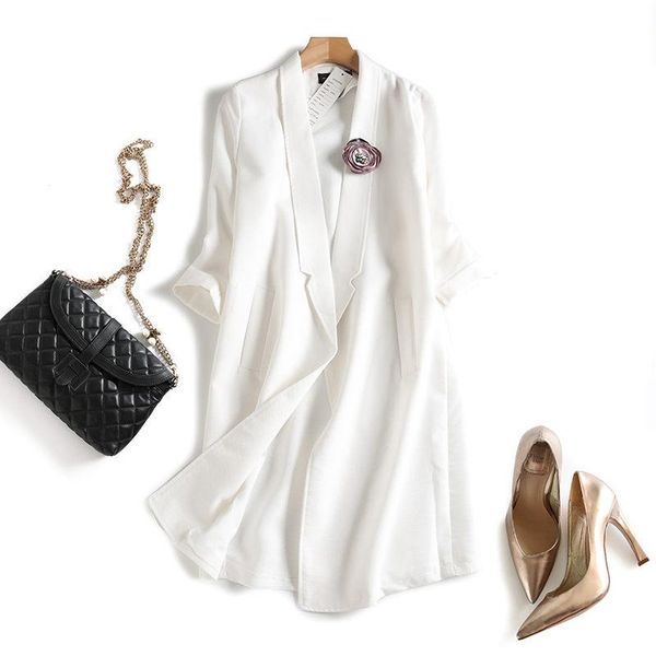 pants 2022 spring summer new korean women loose long linen cardigan jacket ladies 3/4 sleeve solid blazer jackets e041, White
pants 2022 spring summer new korean women loose long linen cardigan jacket ladies 3/4 sleeve solid blazer jackets e041, White