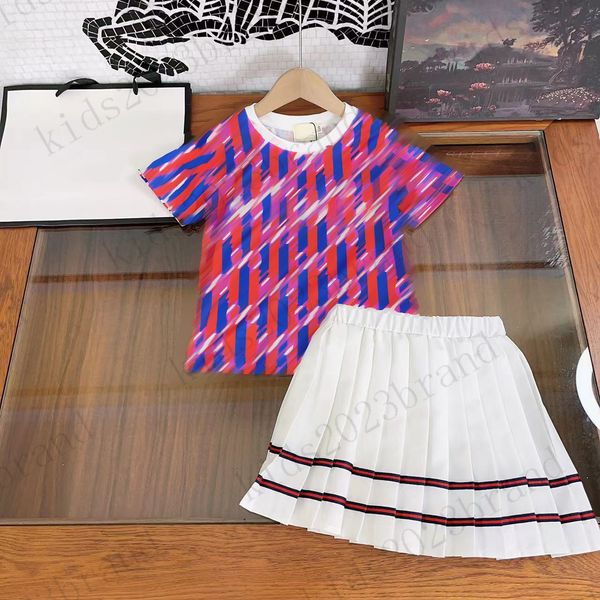 designer girls skirts sets stripe t shirts with white pleated skirts two pieces sets kids t shirts soft half dresses brand girls summer dres
designer girls skirts sets stripe t shirts with white pleated skirts two pieces sets kids t shirts soft half dresses brand girls summer dres