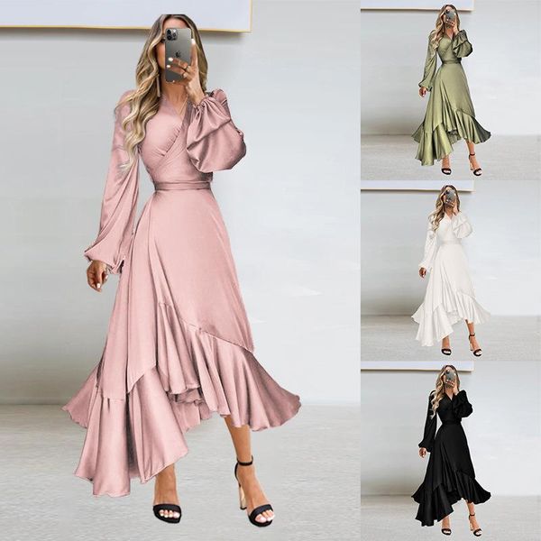 dresses 2022 spring and summer new women's deep v longsleeved dress solid color slim fit, Black;gray
dresses 2022 spring and summer new women's deep v longsleeved dress solid color slim fit, Black;gray