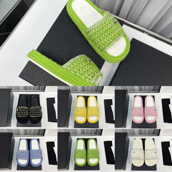 mules women braided knit woven slippers designer luxury women outdoor shoes candy color pink yellow famous fisherman sandals c buckle lady s, Black
mules women braided knit woven slippers designer luxury women outdoor shoes candy color pink yellow famous fisherman sandals c buckle lady s, Black