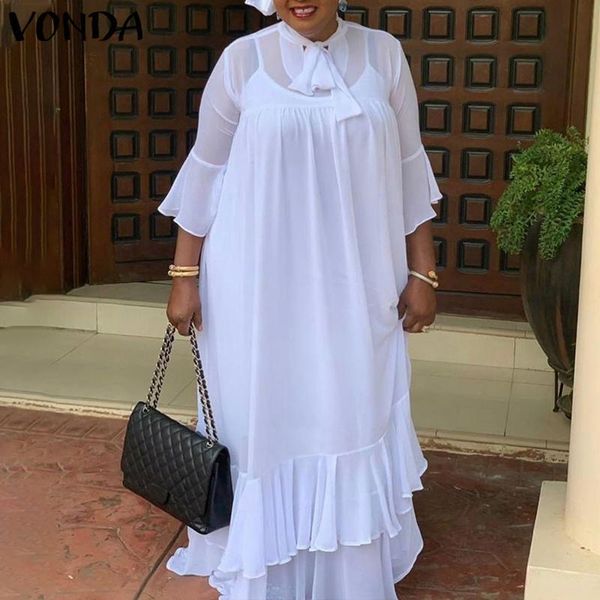 dresses summer sleeveless dress 2022 vonda ladies bow neck flare sleeve pleated ruffled hem long maxi sundress femme bohemian vestidos, Black;gray
dresses summer sleeveless dress 2022 vonda ladies bow neck flare sleeve pleated ruffled hem long maxi sundress femme bohemian vestidos, Black;gray