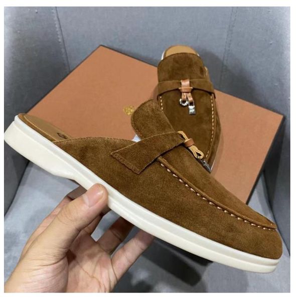 summer charms slides embellished loro piana suede slippers luxe sandals shoes genuine leather open toe casual flats for women luxurysuukh#, Black
summer charms slides embellished loro piana suede slippers luxe sandals shoes genuine leather open toe casual flats for women luxurysuukh#, Black