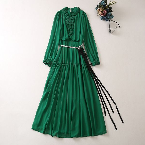 fashionable handmade plate flower dress 2023 spring/summer new handmade 3d flower wrapped waist slim large swing long dress women's, Black
fashionable handmade plate flower dress 2023 spring/summer new handmade 3d flower wrapped waist slim large swing long dress women's, Black