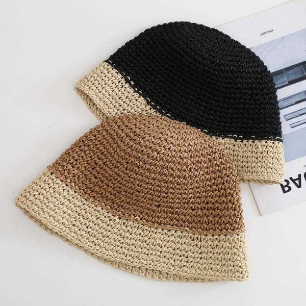 wide brim hats 2022 fashion women's hat bone straw hat bucket hat patchwork sun visor crochet hat ladies straw hat cap for women wholes, Blue;gray
wide brim hats 2022 fashion women's hat bone straw hat bucket hat patchwork sun visor crochet hat ladies straw hat cap for women wholes, Blue;gray