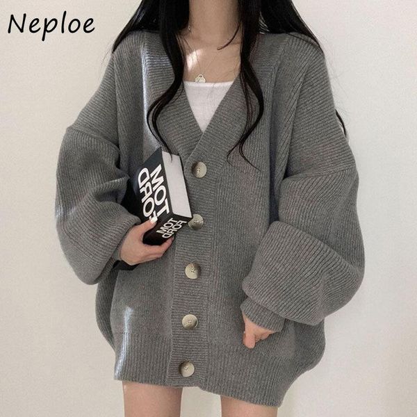 sweaters neploe chic knit cardigan women vintage lazy style vneck single breasted clothing autumn loose casual long sleeve sweater coat, White;black
sweaters neploe chic knit cardigan women vintage lazy style vneck single breasted clothing autumn loose casual long sleeve sweater coat, White;black