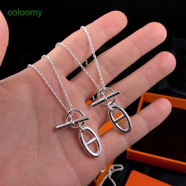 hemrres designer necklace s925 sterling silver fashion korean version pig nose necklace exquisite and versatile collar chain same style, Black
hemrres designer necklace s925 sterling silver fashion korean version pig nose necklace exquisite and versatile collar chain same style, Black