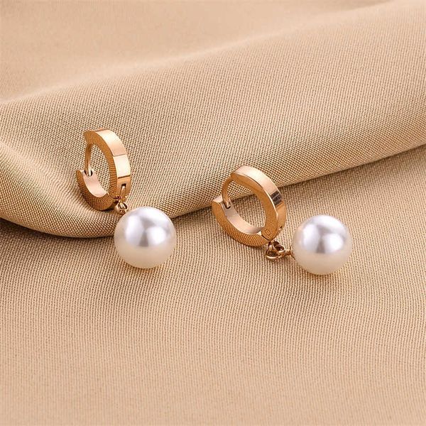 shell pearl earrings women's fashion simple style long pearl earrings personality earring, Golden
shell pearl earrings women's fashion simple style long pearl earrings personality earring, Golden