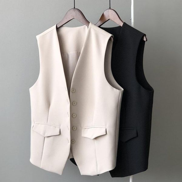 vests new 2021 women sleeveless single breasted vest jacket office ladies casual suit coat spring and autumn, Black;white
vests new 2021 women sleeveless single breasted vest jacket office ladies casual suit coat spring and autumn, Black;white