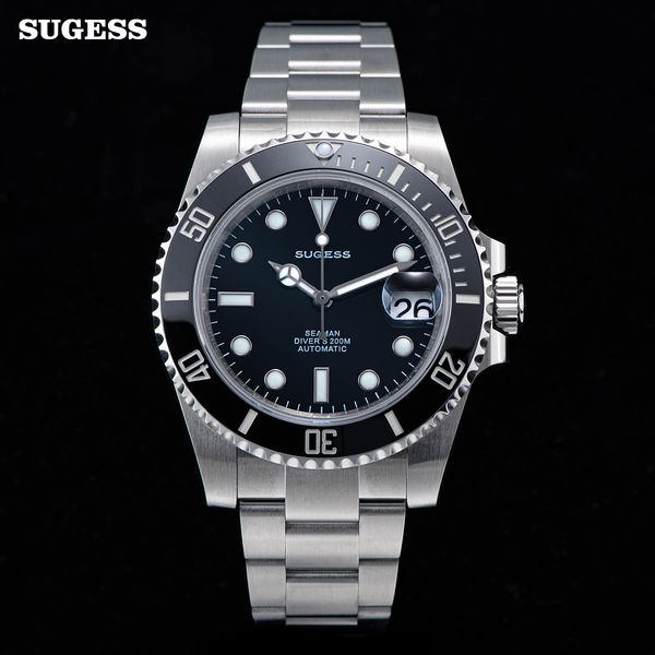 wristwatches sugess watch of men diver nh35 automatic mechanical wristwatch date sapphire crystal luminous ceramic bezel waterproof 200m 230, Slivery;brown
wristwatches sugess watch of men diver nh35 automatic mechanical wristwatch date sapphire crystal luminous ceramic bezel waterproof 200m 230, Slivery;brown