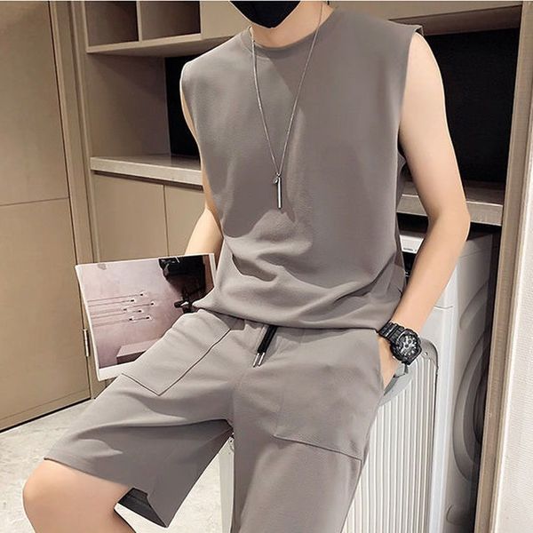 men's tracksuits korean fashion 2 piece set summer clothes for men inside home wear clothes men breath cool shorts set outfits casual 2, Gray
men's tracksuits korean fashion 2 piece set summer clothes for men inside home wear clothes men breath cool shorts set outfits casual 2, Gray