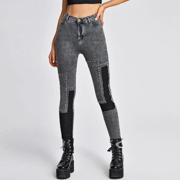 jeans high waist women's jeans stretch denim pencil pants fashion street slim trousers gray stitching boyfriend pants 2021 new, Blue
jeans high waist women's jeans stretch denim pencil pants fashion street slim trousers gray stitching boyfriend pants 2021 new, Blue