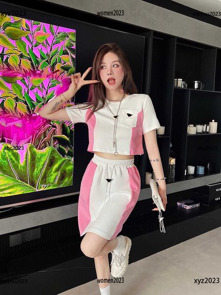 women's tracksuits two piece dress sets size s-l 2pcs metal geometric logo t-shirt and color blocking design short skirt april23, White
women's tracksuits two piece dress sets size s-l 2pcs metal geometric logo t-shirt and color blocking design short skirt april23, White