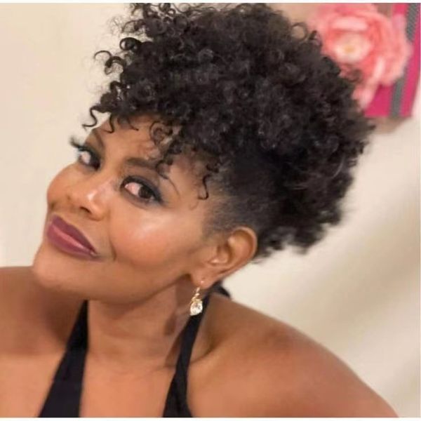 wraps brown kinky curly weave ponytail hairpiece 100% human fluffy drawstring pony tail 1pcs 120g 10-20inch bun updo extension hair, Black
wraps brown kinky curly weave ponytail hairpiece 100% human fluffy drawstring pony tail 1pcs 120g 10-20inch bun updo extension hair, Black