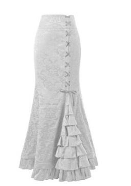 capris 1pcs/lot women skirt vintage style retro mermaid skirt vintage long ruffle slim fishtail skirt laceup long print skirt, Black;white
capris 1pcs/lot women skirt vintage style retro mermaid skirt vintage long ruffle slim fishtail skirt laceup long print skirt, Black;white