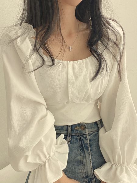 women's tanks camis elegant french style blouse women spring puff sleeve square collar crop korean fashion preppy sweet bow bandage shi, White
women's tanks camis elegant french style blouse women spring puff sleeve square collar crop korean fashion preppy sweet bow bandage shi, White