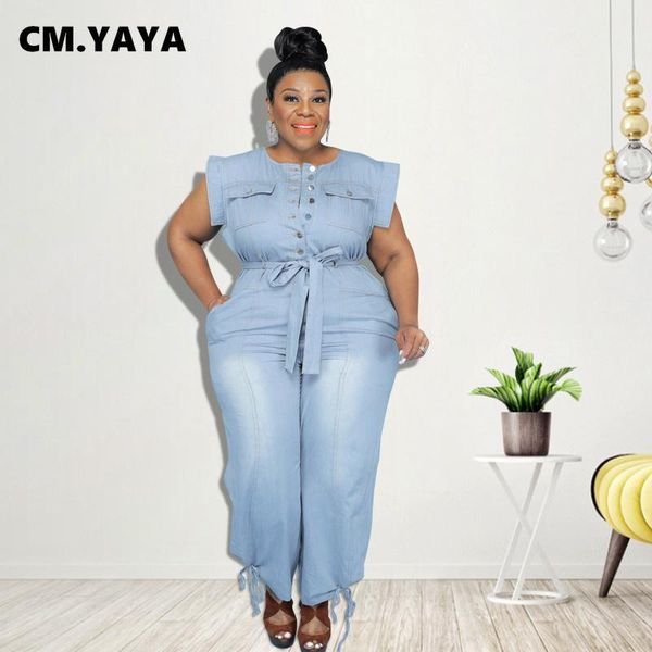 pants cm.yaya plus size xl5xl women denim jumpsuit short sleeve sashes one piece overall romper loose street night club outfit 2021, Black
pants cm.yaya plus size xl5xl women denim jumpsuit short sleeve sashes one piece overall romper loose street night club outfit 2021, Black