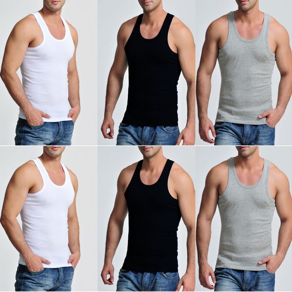 men' tank 3pcs casual men bodybuilding clothing fitness mens sleeveless gyms vests cotton singlets muscle plus size xxxl 4xl 230426, White;black
men' tank 3pcs casual men bodybuilding clothing fitness mens sleeveless gyms vests cotton singlets muscle plus size xxxl 4xl 230426, White;black