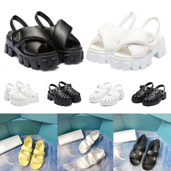 size 35-40 women foam rubber sandals prad monolith platform sandal soft lining leather concave convex sole womens vintage outdoor beach shoe, Black
size 35-40 women foam rubber sandals prad monolith platform sandal soft lining leather concave convex sole womens vintage outdoor beach shoe, Black