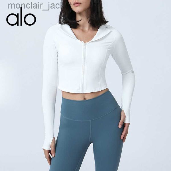 desginer alos yoga jacket suit short sports zipper coat women's slim fit running long sleeve training fitness top, Black;brown
desginer alos yoga jacket suit short sports zipper coat women's slim fit running long sleeve training fitness top, Black;brown