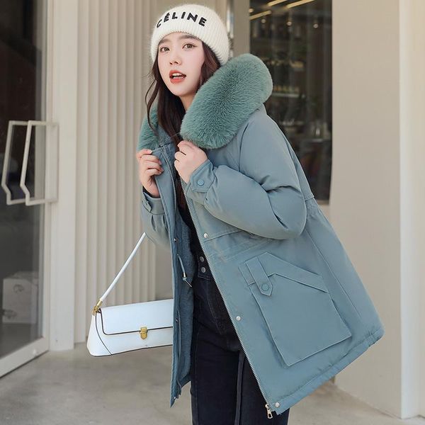 leather winter fur lining coats for women parkas hooded with fur collar 2022 new fashion korean thick warm oversize cotton padded jacket, Black
leather winter fur lining coats for women parkas hooded with fur collar 2022 new fashion korean thick warm oversize cotton padded jacket, Black