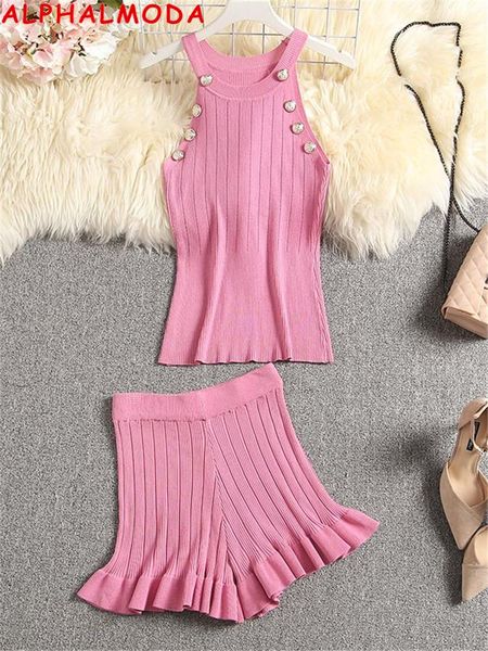 dress alphalmoda 2020 summer color knit + shorts women 2pcs lounge wear sets popular button tank shorts 2pcs clothes set, White
dress alphalmoda 2020 summer color knit + shorts women 2pcs lounge wear sets popular button tank shorts 2pcs clothes set, White