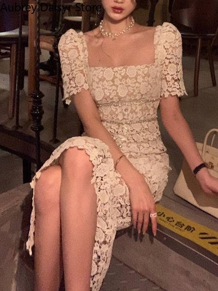 casual dresses fairycore long lace women korean elegant vintage chic design bodycon female summer evening party 230427, Black;gray
casual dresses fairycore long lace women korean elegant vintage chic design bodycon female summer evening party 230427, Black;gray