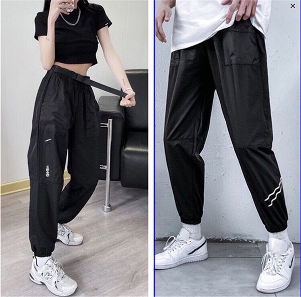 2023 spring/summer mens woven pants quick dried embroidery sweatpants spliced casual strap sports trousers, Black
2023 spring/summer mens woven pants quick dried embroidery sweatpants spliced casual strap sports trousers, Black